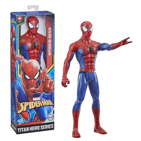 Marvel Titan Hero Serie Spider-Man Action-Figur, 30 cm große Superhelden, mit beweglichen Gliedmaßen, kompaktibel mit Anderen Spider-Man Spielzeugen, für Kinder ab 5 Jahren