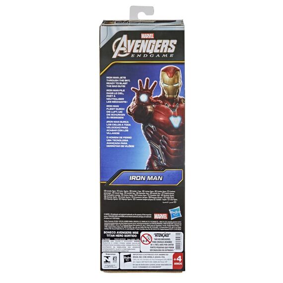 Marvel Avengers Titan Hero Series Collectible 30CM Iron Man Action Figure, Toy For Ages 4 and Up