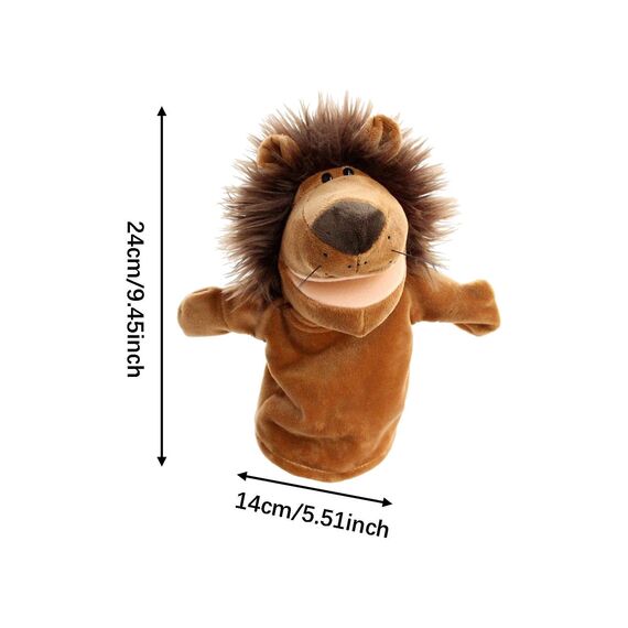 Sharplace Handpuppen Tierhandpuppen für Kinder Plüschtiere Erzählen Geschichte, Unterrichten, im Vorschulalter und als Geburtstagsgeschenk, Rollenspiel, Löwe + Gelber Löwe