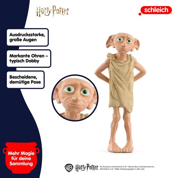 SCHLEICH 13985 Dobby, ab 6 Jahren, Harry Potter - Spielfigur, 3,5 x 3 x 8 cm