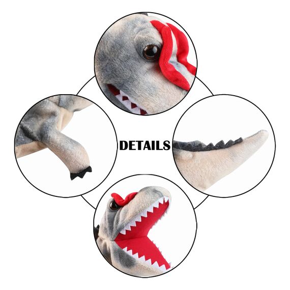 JUSTQUNSEEN Dinosaurier Handpuppen Dinosaurier Spielzeug, Dinosaurier Puppen für Kinder, Dinosaurier Kuscheltiere, Fingerpuppen, Geschenke, Dinosaurier Spielzeug ab 3 4 5 6