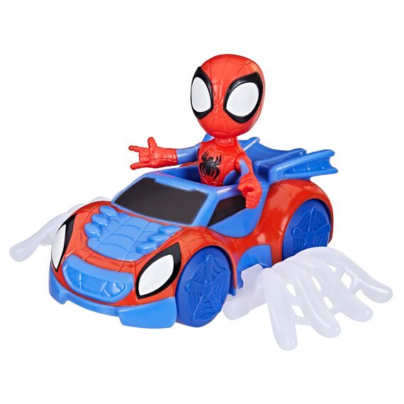 Spidey and his Amazing Friends Marvel Spidey Web-Flitzer Set, Spidey Action-Figur mit Fahrzeug und Accessoire, Spielzeug, Rot