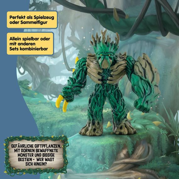 SCHLEICH ELDRADOR Creatures | Dschungelherrscher 70151 | ELDRADOR Monster Figur mit drehbarem Kopf und beweglichen Armen & Oberkörper | Geschenk für Kinder ab 7 Jahren | 14 x 7 x 114 cm