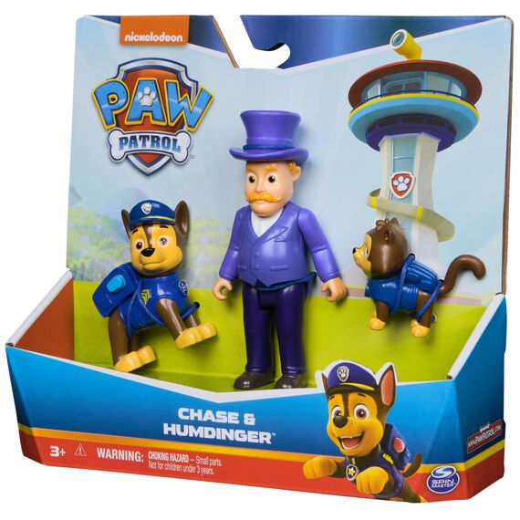 PAW PATROL Hero Pups – Actionfiguren-Set mit 1 Chase Hundefigur, 1 Chaos-Kätzchen Figur und 1 Bürgermeister Besserwisser Figur, Spielzeug geeignet für Kinder ab 3 Jahren