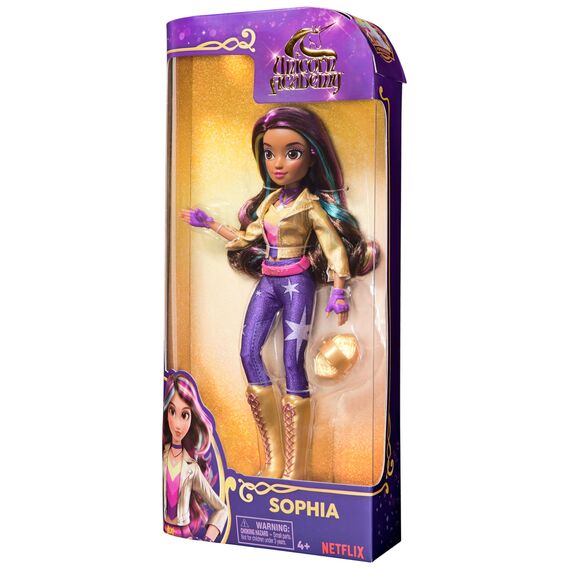 Unicorn Academy Ankleidepuppe Sophia - die Originalpuppe zur beliebten Netflix-Serie, 24 cm groß und mit 6 Accessoires für fantasievolles Rollenspiel, für Kinder ab 4 Jahren