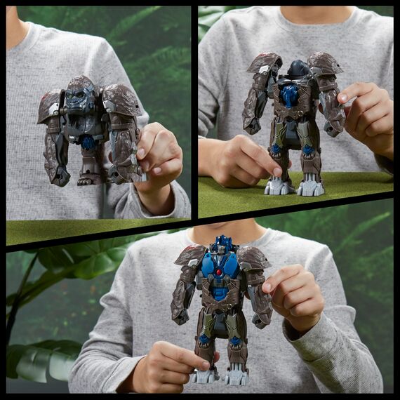 Transformers Spielzeug zum Film Aufstieg der Bestien, Smash Changer Optimus Primal Figur ab 6, 22,5 cm