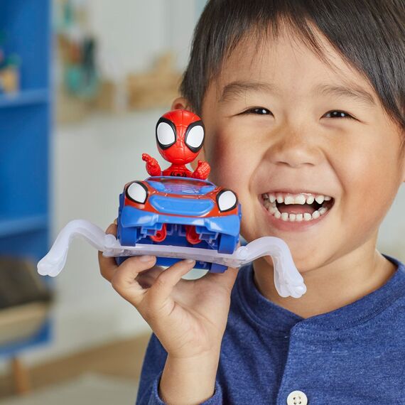Spidey and his Amazing Friends Marvel Spidey Web-Flitzer Set, Spidey Action-Figur mit Fahrzeug und Accessoire, Spielzeug, Rot
