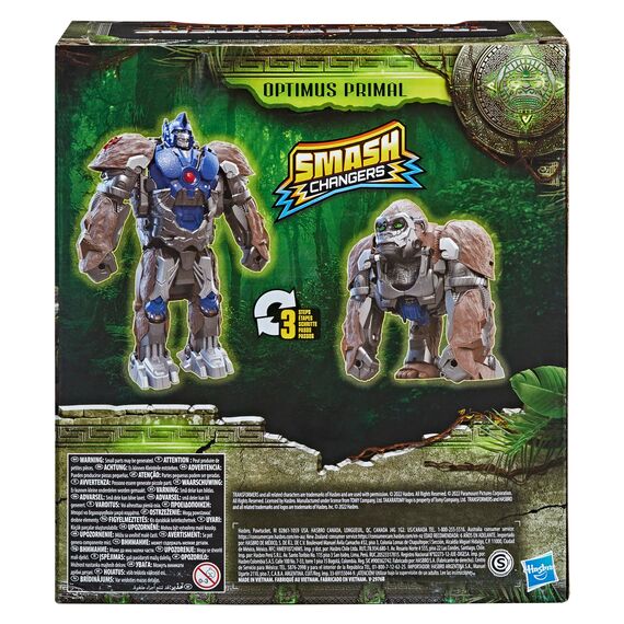 Transformers Spielzeug zum Film Aufstieg der Bestien, Smash Changer Optimus Primal Figur ab 6, 22,5 cm