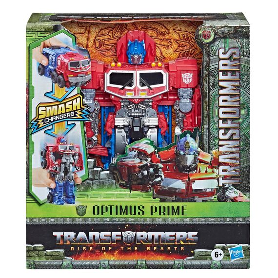 Transformers Spielzeug zum Film Aufstieg der Bestien, Smash Changer Optimus Prime Figur ab 6, 22,5 cm