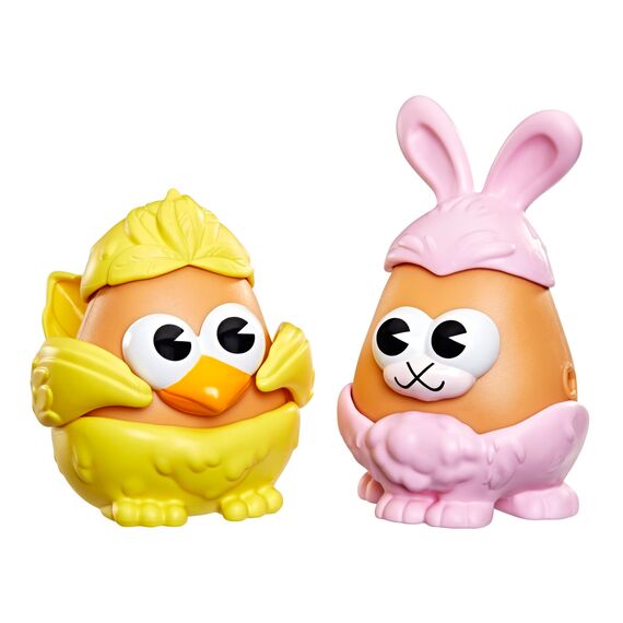 Potato Head Kaninchen- & Kükenknollen mit 12 Teilen, 2 Kartoffelkörper (7,5 cm) mit 10 Accessoires, Vorschulspielzeug für Mädchen und Jungen ab 2 Jahren
