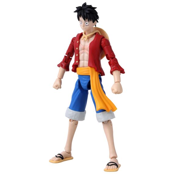 BANDAI – Anime Heroes – One Piece – Anime Heroes Figur 17 cm – Monkey D. Ruffy – Offizielle One Piece Lizenz – Gelenkige Ruffy-Figur – Manga Figuren – Spielzeug für Kinder ab 4 Jahren – 37008