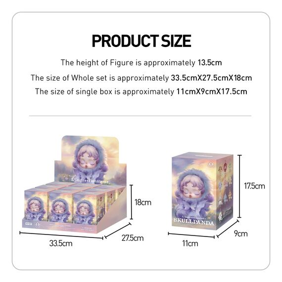 POP MART SKULLPANDA L’impressionnisme Series Plush Doll Anime Actionfiguren Sammelfiguren Sammler Kunstspielzeug Spielzeug Figuren Geschenk Whole Set