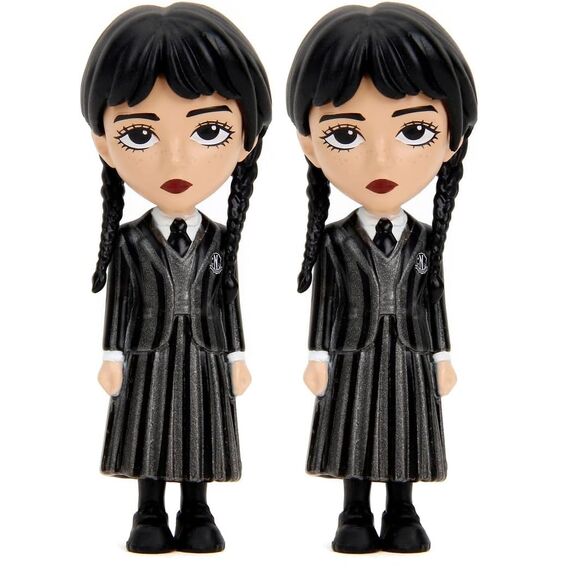 Jada Toys Wednesday Figur - 1 von 4 Sammelfiguren aus Metall (2 Wednesday Addams Varianten, Thing oder Enid) für Fans und Sammler ab 8 Jahren, zufällige Auswahl, 6,5 cm - 1 Stück - Sortiert