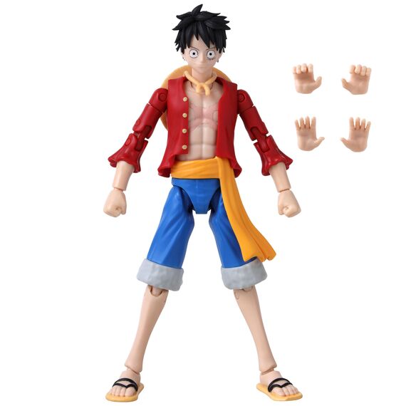 BANDAI – Anime Heroes – One Piece – Anime Heroes Figur 17 cm – Monkey D. Ruffy – Offizielle One Piece Lizenz – Gelenkige Ruffy-Figur – Manga Figuren – Spielzeug für Kinder ab 4 Jahren – 37008
