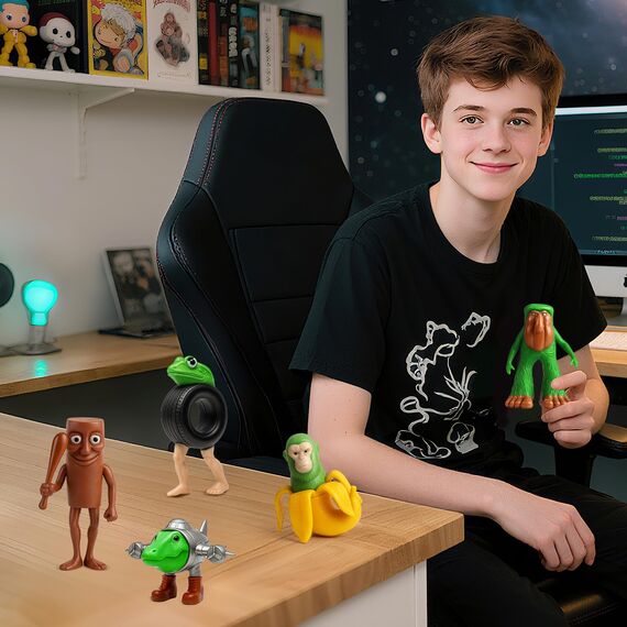 Pardofelis 8 Stück Italian Brainrot Figuren, Tung Tung Tung Tung Sahur Spielzeugfiguren, Tralalero Tralala Figur, BRR BRR Patapim Sammlerfigur Set, 3D Meme Figuren für den Schreibtisch