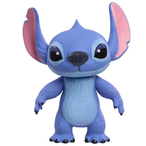 Just Play Disney Stitch Live-Action 35,6 cm große Larger Than Life Vinylfigur, 3 Artikulationspunkte für Spiel und Display, bewegliche Figur, Kinderspielzeug ab 3 Jahren