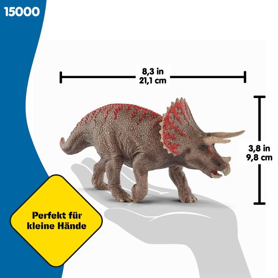 SCHLEICH Dinosaurs | Triceratops 15000 | detailgetreuer Dino | Dinosaurier Spielzeug zum Sammeln | tolles Geschenk für Mädchen und Jungen | Dino Spielzeug ab 3 Jahre | 21 x 5 x 10 cm