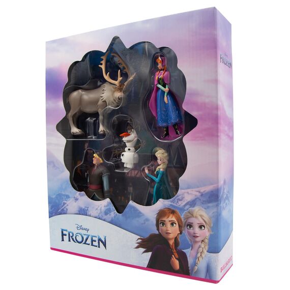 Bullyland 13413 - Spielfiguren Jubiläums-Set Prinzessin Elsa, Anna, Kristoff, Sven und Olaf aus Walt Disney Die Eiskönigin, ideal als kleines Geschenk für Kinder ab 3 Jahren
