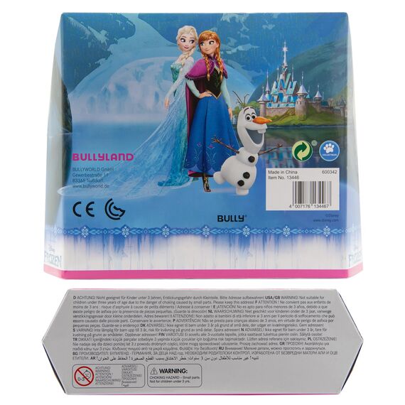 Bullyland 13446 - Spielfiguren Set Prinzessin Elsa, Anna und Olaf aus Walt Disney Die Eiskönigin, detailgetreu, ideal als kleines Geschenk für Kinder ab 3 Jahren