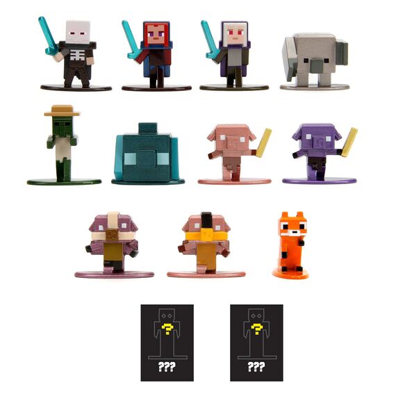 Jada Toys Minecraft Blind Pack Nanofigs Welle 2 (4 cm) - Mystery Box Figur aus Metall, Sammelfiguren Legends Serie, ab 3 Jahren, 253261001