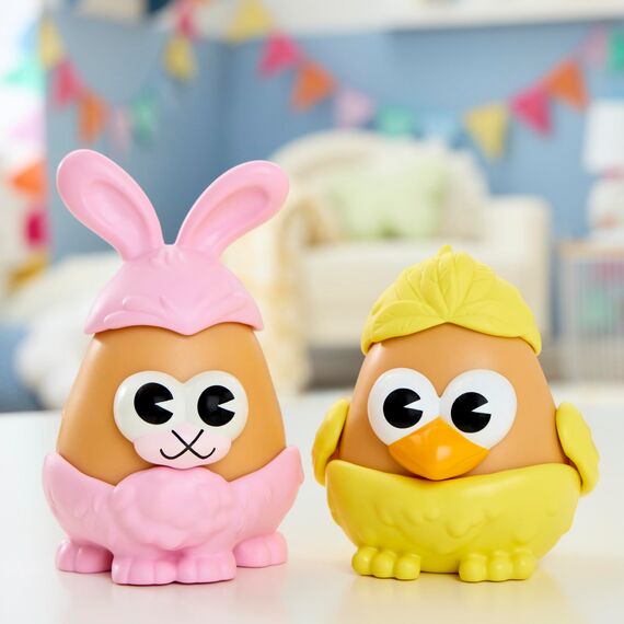 Potato Head Kaninchen- & Kükenknollen mit 12 Teilen, 2 Kartoffelkörper (7,5 cm) mit 10 Accessoires, Vorschulspielzeug für Mädchen und Jungen ab 2 Jahren