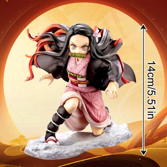 WKxinxuan Demo Slaye Figuren, 14CM Nezuko Figuren, Anime Figure Kimetsu No Yaiba Figur Nezuko Spielzeug Demo Slaye Ornamente DemoSlaye Statue Nezuk Action Figur Geschenk