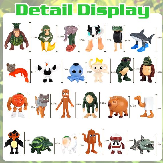 KutaKuta Italian Brainrot Figuren Set, 24 Stück Tung Tung Tung Tung Sahur Tralalero Tralala Figure, Creative Brainrot Figuren Schreibtisch Dekoration für Sammler, Geschenke für Freunde