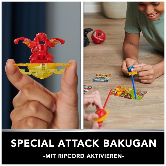 Bakugan, Special Attack Trox, spinnendes Sammlerstück, individualisierbare Actionfigur und Sammelkarten, Kinderspielzeug für Jungen und Mädchen