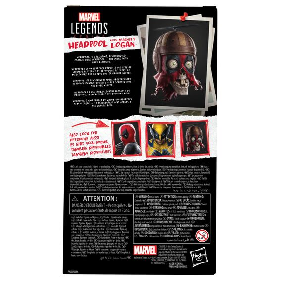 Marvel Legends Series Headpool mit Marvel’s Logan, Deadpool & Wolverine Action-Sammelfigur (Skala 15 cm) für Erwachsene