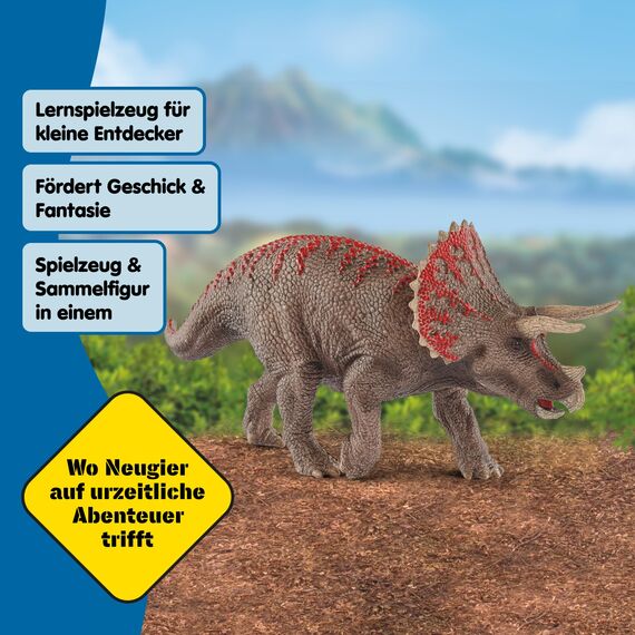 SCHLEICH Dinosaurs | Triceratops 15000 | detailgetreuer Dino | Dinosaurier Spielzeug zum Sammeln | tolles Geschenk für Mädchen und Jungen | Dino Spielzeug ab 3 Jahre | 21 x 5 x 10 cm