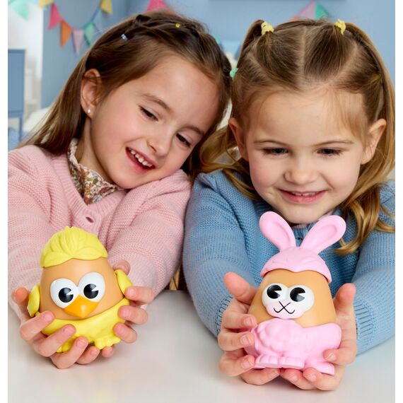 Potato Head Kaninchen- & Kükenknollen mit 12 Teilen, 2 Kartoffelkörper (7,5 cm) mit 10 Accessoires, Vorschulspielzeug für Mädchen und Jungen ab 2 Jahren