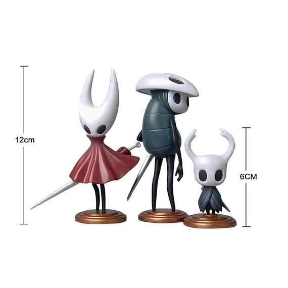 DEXSHUN 3pcs Hollow Silksong Anime Figuren Spiel Statue PVC Modell Desktop Ornamente Dekoration Sammlerstück Geschenk 6-12cm