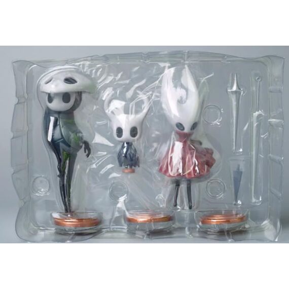 DEXSHUN 3pcs Hollow Silksong Anime Figuren Spiel Statue PVC Modell Desktop Ornamente Dekoration Sammlerstück Geschenk 6-12cm