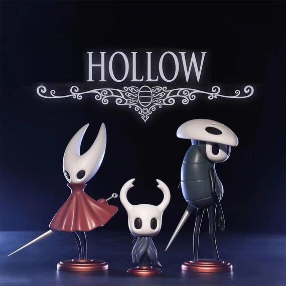 DEXSHUN 3pcs Hollow Silksong Anime Figuren Spiel Statue PVC Modell Desktop Ornamente Dekoration Sammlerstück Geschenk 6-12cm