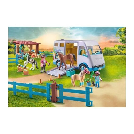 PLAYMOBIL Horses of Waterfall 71493 Mobile Reitschule, spielerisches Lernen des Pferdereitens, Abenteuer auf der Waterfall Ranch, detailreiches Spielzeug für Kinder ab 4 Jahren