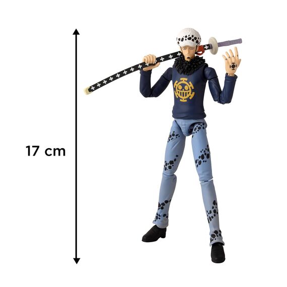 BANDAI – Anime Heroes – One Piece – Anime Heroes-Figur 17 cm – Trafalgar Law – Gelenkfigur Law One Piece – Offizielle Lizenz – Spielzeug für Kinder ab 4 Jahren – 36937