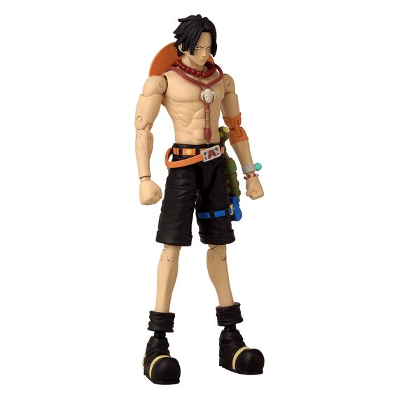 BANDAI – Anime Heroes – One Piece – Figur Portgas D. Ace 17 cm – Gelenkfigur – Offizielle One Piece Lizenz – Gelenkige Ace-Figur – Spielzeug für Kinder ab 4 Jahren – 36934