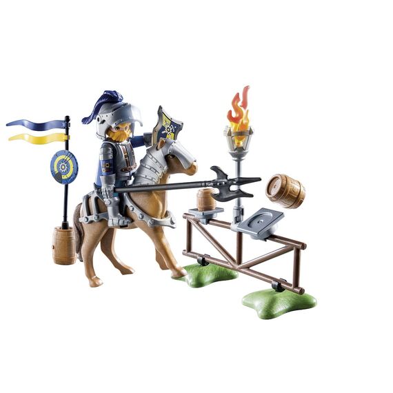 PLAYMOBIL Novelmore 71297 Novelmore - Übungsplatz, spannendes Rittertraining auf dem Übungsplatz mit Pferd, Lanze, Fass und Zielscheibe, Spielzeug für Kinder ab 4 Jahren