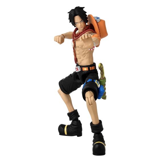 BANDAI – Anime Heroes – One Piece – Figur Portgas D. Ace 17 cm – Gelenkfigur – Offizielle One Piece Lizenz – Gelenkige Ace-Figur – Spielzeug für Kinder ab 4 Jahren – 36934