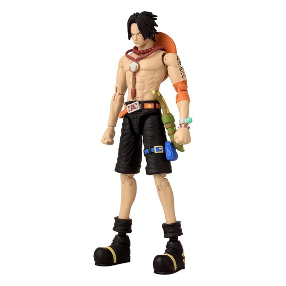 BANDAI – Anime Heroes – One Piece – Figur Portgas D. Ace 17 cm – Gelenkfigur – Offizielle One Piece Lizenz – Gelenkige Ace-Figur – Spielzeug für Kinder ab 4 Jahren – 36934