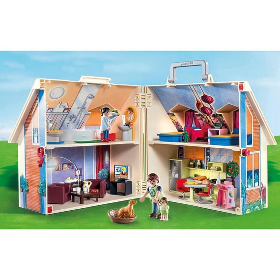 PLAYMOBIL | Dollhouse |Spielzeug für Kinder ab 4 Jahren | Mitnehm-Puppenhaus mit Griff | 70985