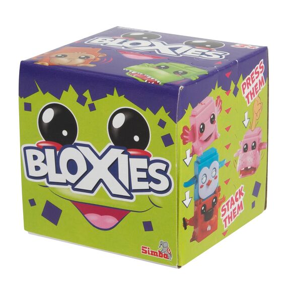 Simba 105952625 - Bloxies Figur (1 Stck.) - Tier-Bausteine zum Stapeln und Sammeln mit Bewegungseffekt, Spielzeug für Kinder ab 3 Jahre, Auswahl per Zufallsprinzip in Überraschungs-Verpackung
