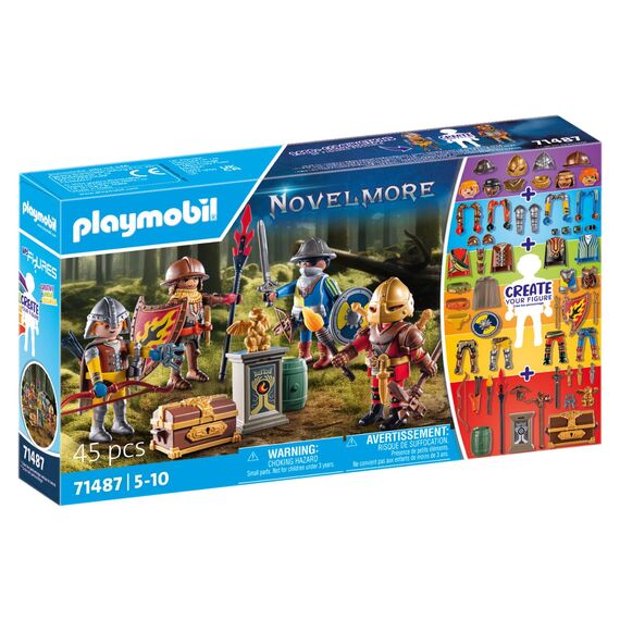 PLAYMOBIL Novelmore 71487 My Figures: Ritter von Novelmore, mit Zwei Novelmore-Rittern und Zwei Burnham Raiders, individuell zusammenstellbare Figuren, detailreiches Spielzeug für Kinder ab 5 Jahren