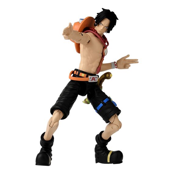 BANDAI – Anime Heroes – One Piece – Figur Portgas D. Ace 17 cm – Gelenkfigur – Offizielle One Piece Lizenz – Gelenkige Ace-Figur – Spielzeug für Kinder ab 4 Jahren – 36934