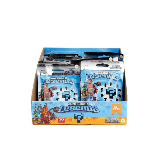 Jada Toys Minecraft Blind Pack Nanofigs Welle 2 (4 cm) - Mystery Box Figur aus Metall, Sammelfiguren Legends Serie, ab 3 Jahren, 253261001 (Packung mit 5)