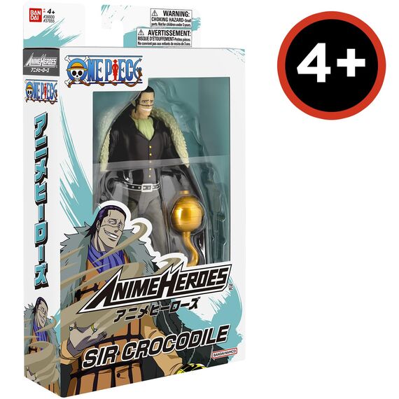 BANDAI – Anime Heroes – One Piece – Anime Heroes Figur 17 cm – Crocodile – Offizielle One Piece Lizenz – Bewegliche Crocodile-Figur Version – Spielzeug für Kinder ab 4 Jahren – 37055