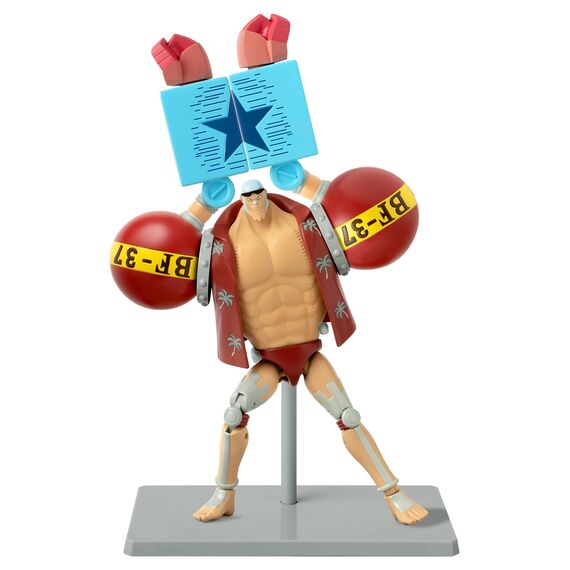 BANDAI – Anime Heroes – One Piece – Anime Heroes Figur – 17 cm – Franky Actionfigur – Offizielle One Piece Manga Lizenz – Bewegliche Franky Figur – Spielzeug für Kinder ab 4 Jahren – 36938