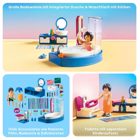 PLAYMOBIL Dollhouse 70211 Badezimmer, Ab 4 Jahren