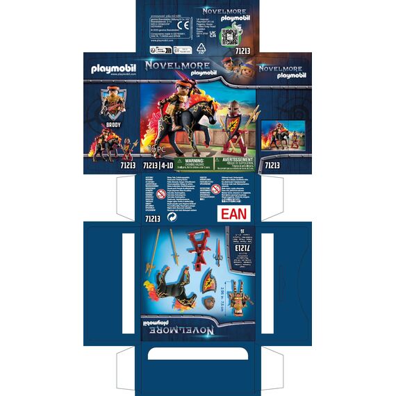 PLAYMOBIL Novelmore 71213 Burnham Raiders - Feuerritter, Spielzeug für Kinder ab 4 Jahren