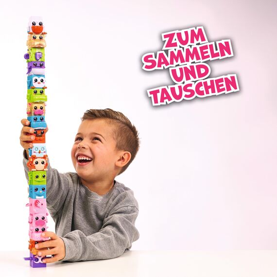 Simba 105952626 - Bloxies Figur (2 Stck.) - Tier-Bausteine zum Stapeln und Sammeln mit Bewegungseffekt, Spielzeug für Kinder ab 3 Jahre, Auswahl per Zufallsprinzip in Überraschungs-Verpackung